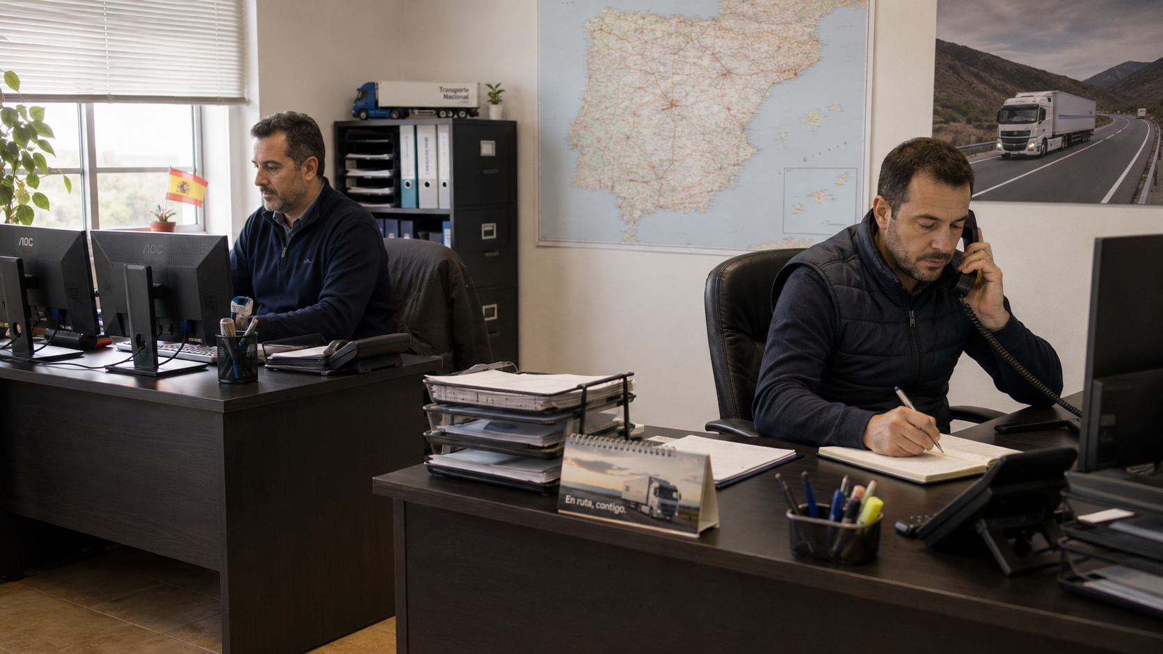 Empresa de transporte gestionando conductores y documentos DeCA